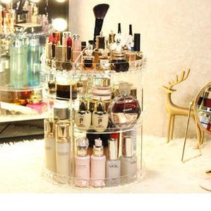 High Quality 360° Rotating Crystal Cosmetic Storage Box