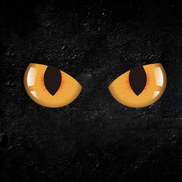 Halloween Cat's Eye Car Sticker